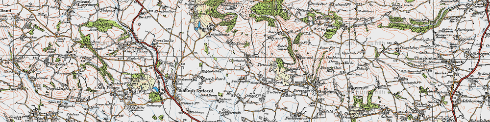 Old map of Cushuish in 1919