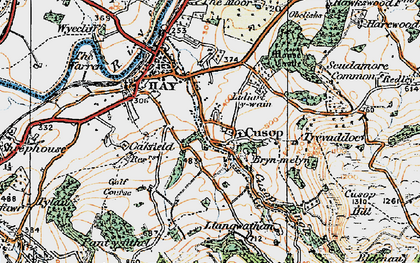 Old map of Cusop in 1919