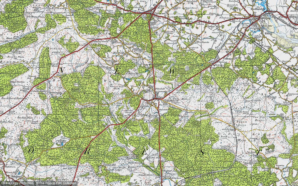 Old Map of Custards, 1919 in 1919