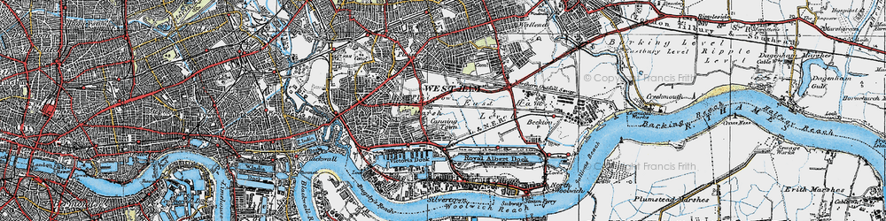 Old map of Custom House in 1920