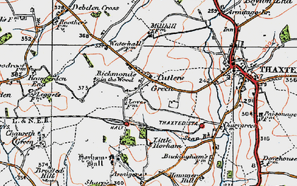 Old map of Yardley Hall in 1919