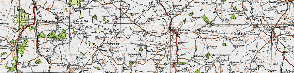 Old map of Cutlers Green in 1919