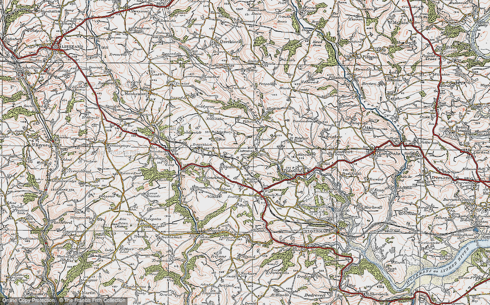 Old Map of Cutmere, 1919 in 1919