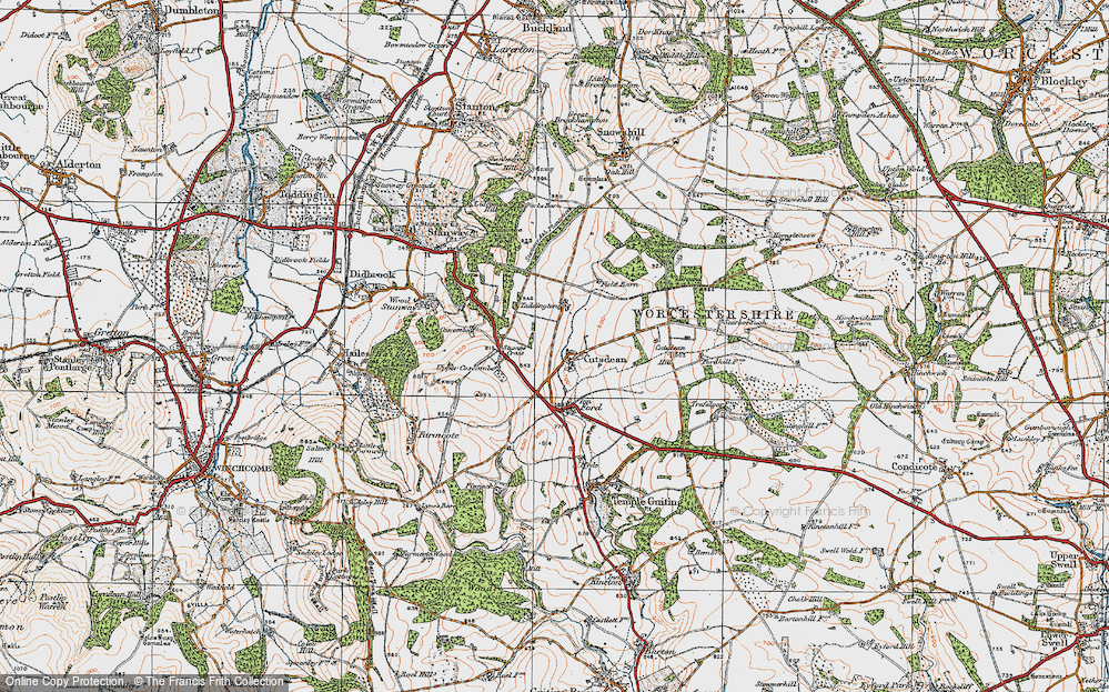 Old Map of Cutsdean, 1919 in 1919