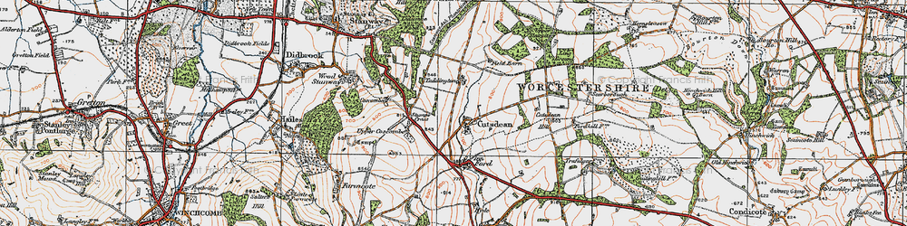 Old map of Cutsdean in 1919