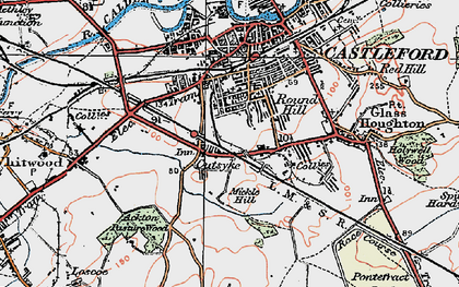 Old map of Cutsyke in 1925