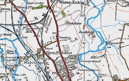 Old map of Cutteslowe in 1919