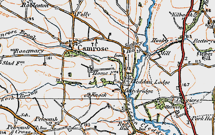 Old map of Cuttybridge in 1922