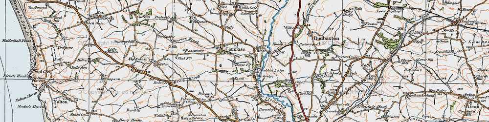 Old map of Cuttybridge in 1922