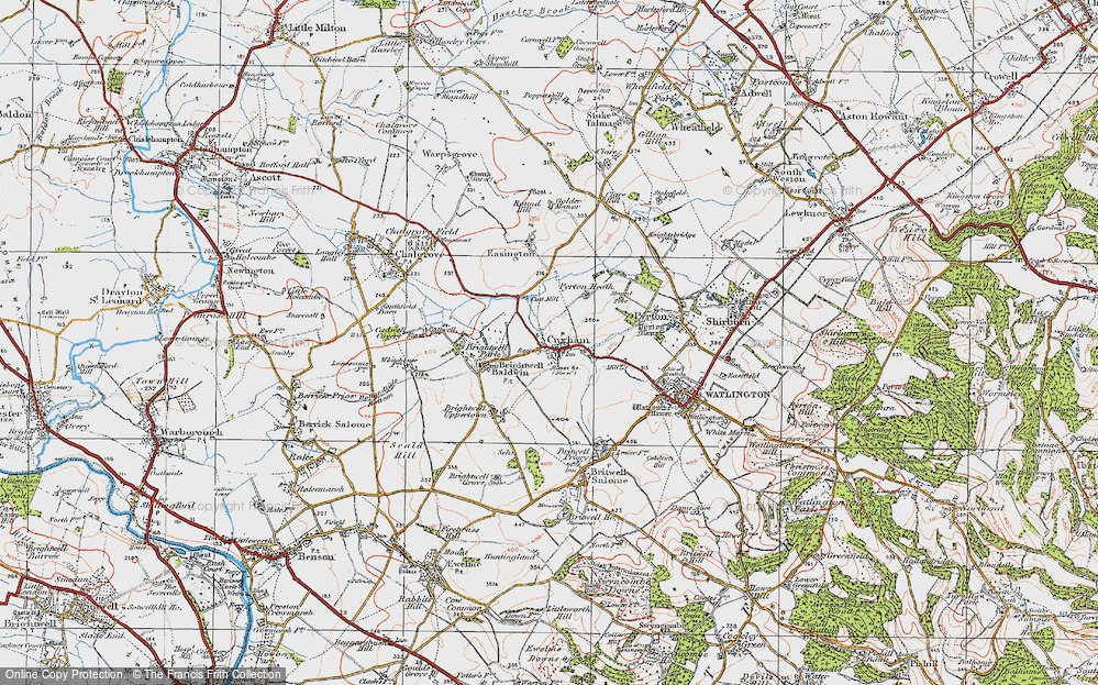 Old Map of Cuxham, 1919 in 1919