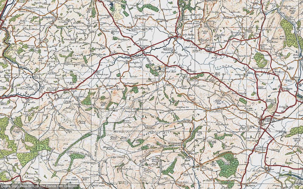 Old Map of Cwm, 1920 in 1920