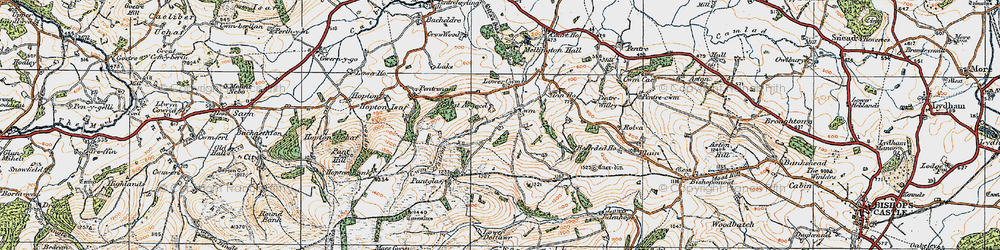 Old map of Cwm in 1920