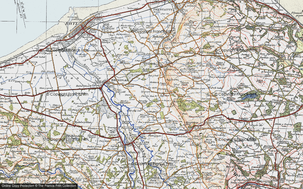 Old Map of Cwm, 1922 in 1922