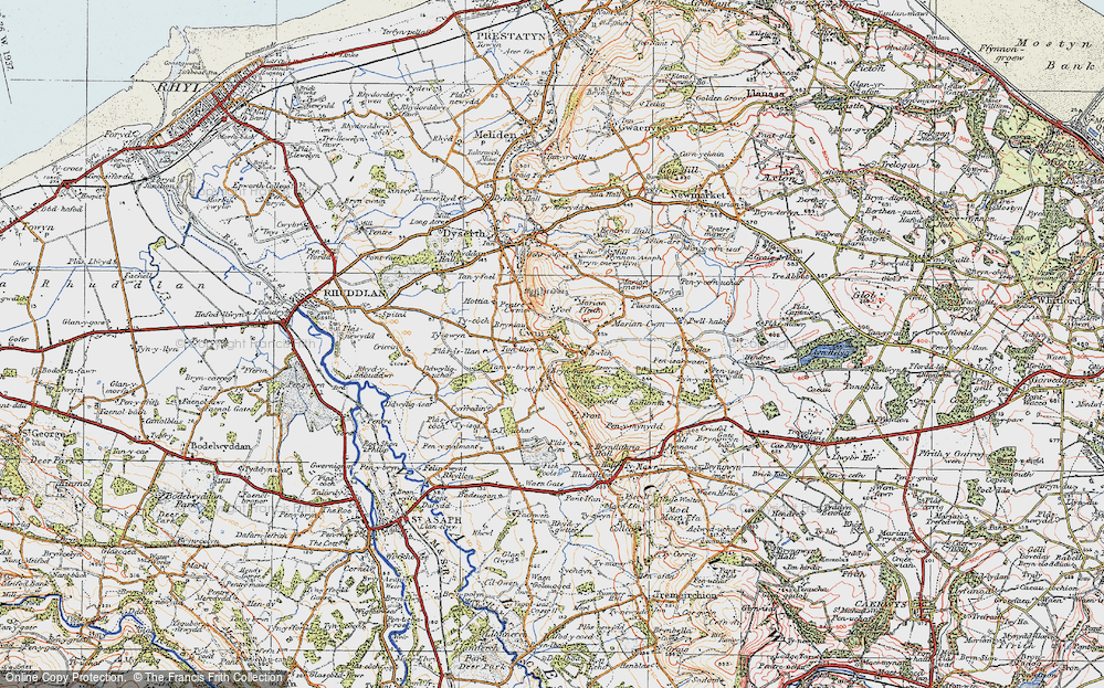 Old Map of Cwm, 1922 in 1922
