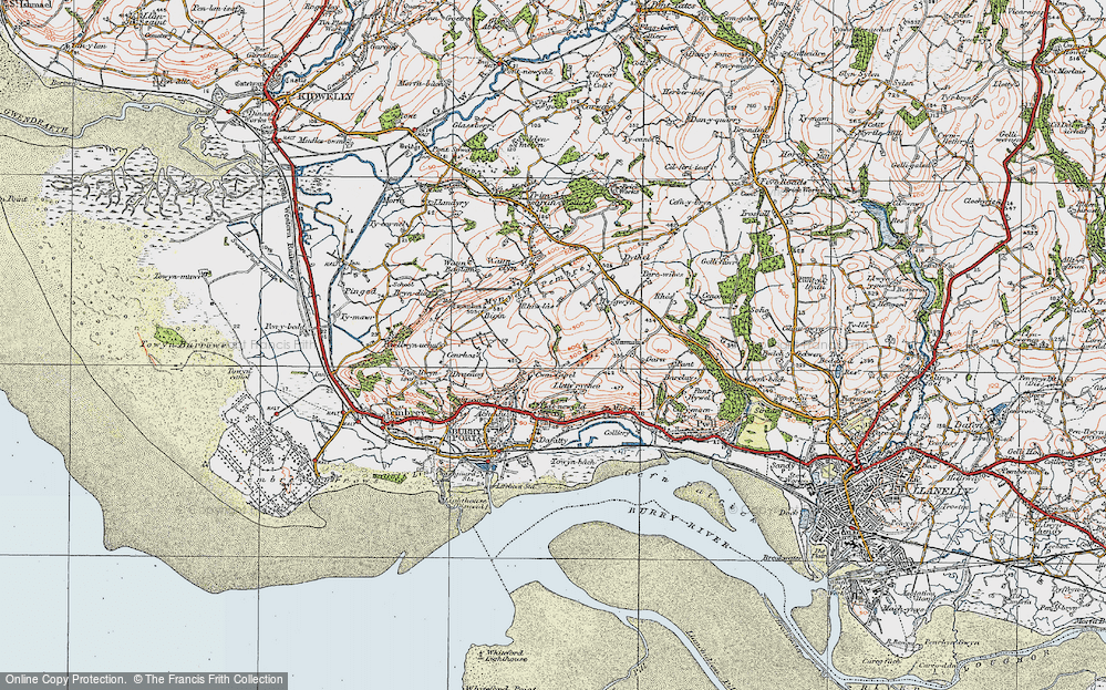 Old Map of Cwm Capel, 1923 in 1923