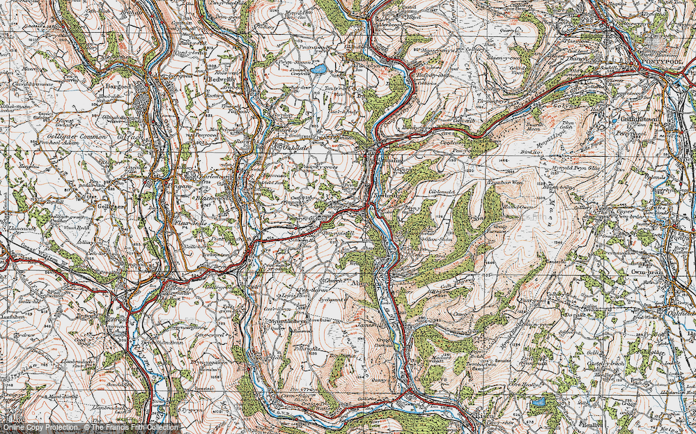 Old Map of Cwm Dows, 1919 in 1919