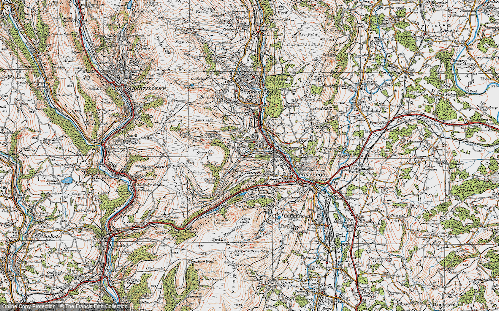 Old Map of Cwm Ffrwd-oer, 1919 in 1919