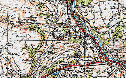 Old map of Cwm Ffrwd-oer in 1919