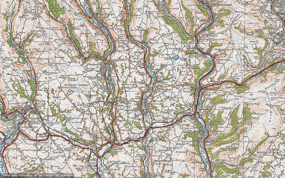 Old Map of Cwm Gelli, 1919 in 1919