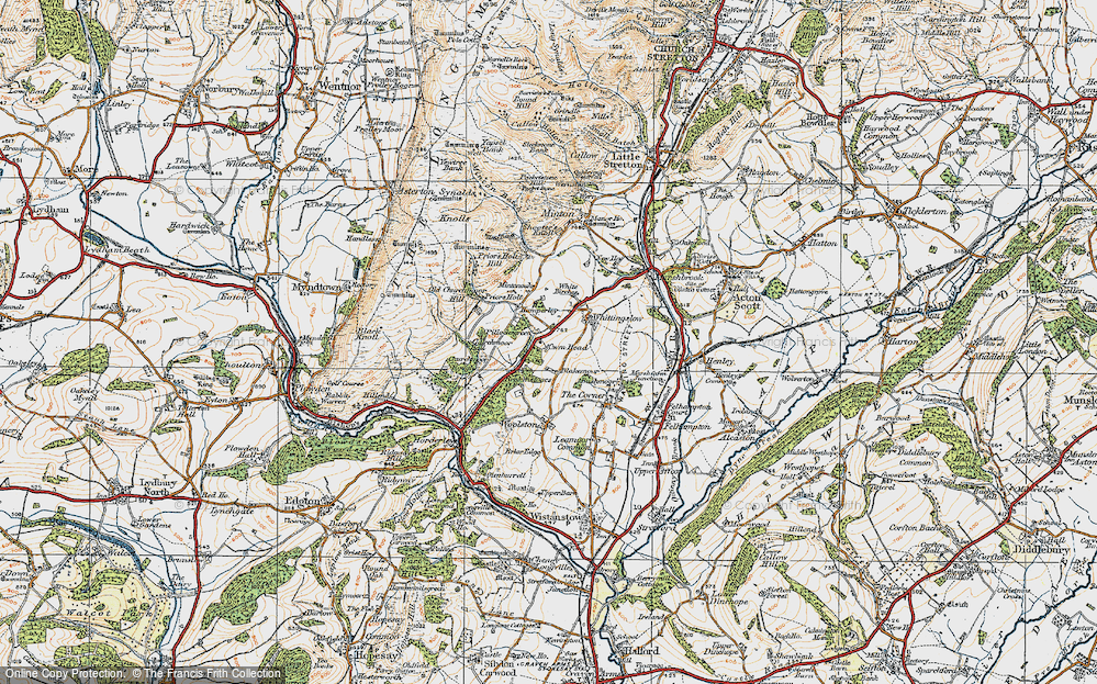 Old Map of Historic Map covering Blakemoor in 1920