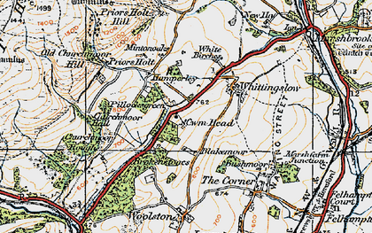 Old map of Cwm Head in 1920