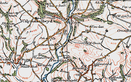 Old map of Afon Taf in 1922