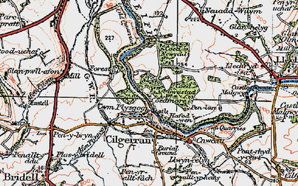 Old map of Cwm Plysgog in 1923