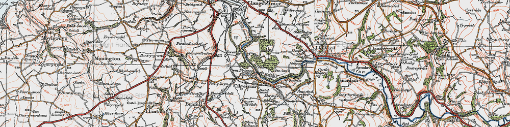 Old map of Cwm Plysgog in 1923