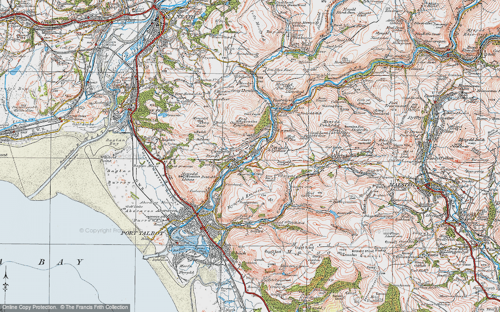 Old Map of Cwmafan, 1922 in 1922