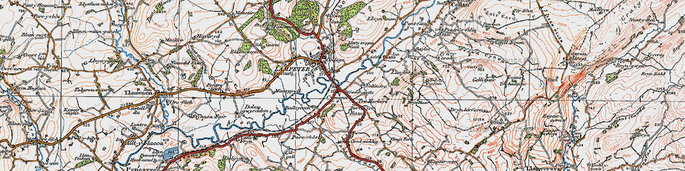 Old map of Cwmann in 1923