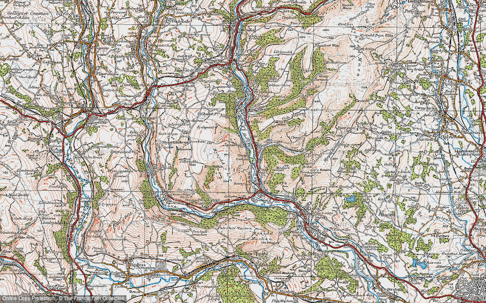 Old Map of Cwmcarn, 1919 in 1919