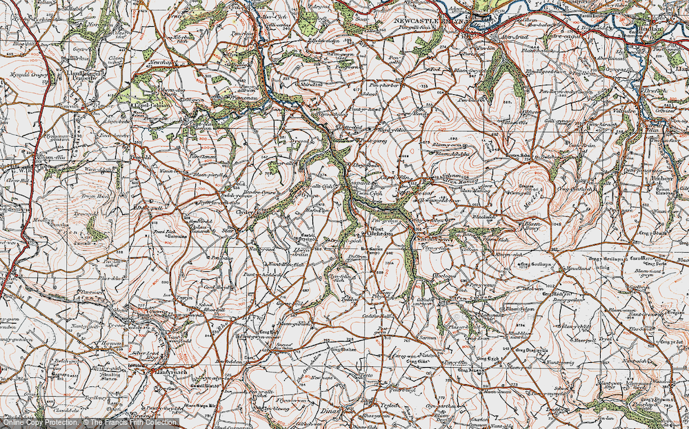 Old Map of Cwmcych, 1923 in 1923