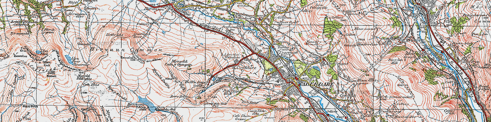 Old map of Berw-ddu in 1923