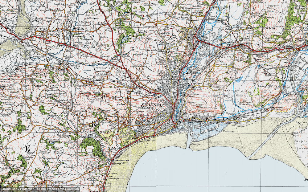 Old Map of Cwmdu, 1923 in 1923