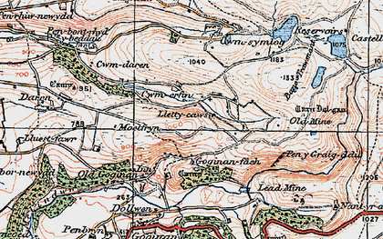 Old map of Cwmerfyn in 1922