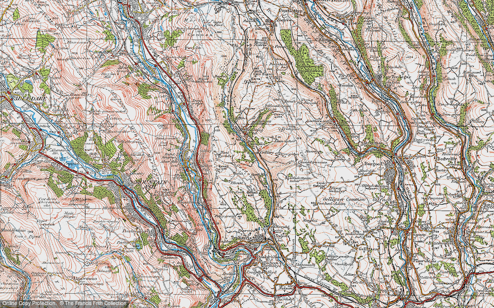 Old Map of Cwmfelin, 1919 in 1919
