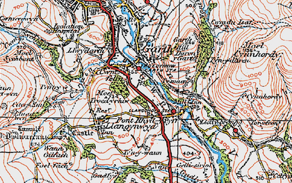 Old map of Cwmfelin in 1922