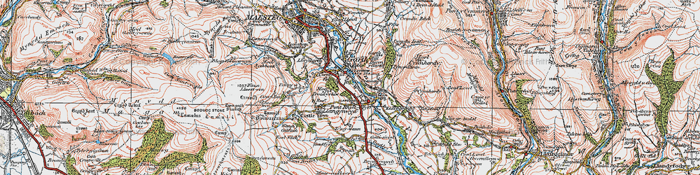 Old map of Cwmfelin in 1922