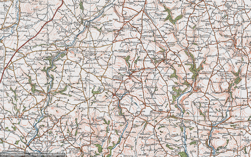 Old Map of Cwmfelin Mynach, 1922 in 1922