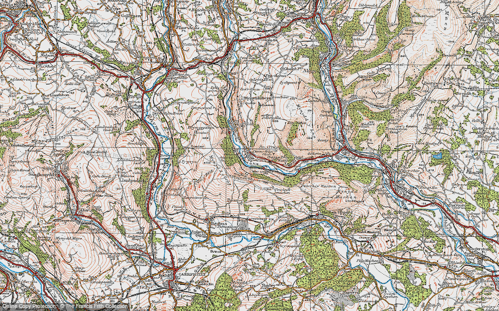 Old Map of Cwmfelinfach, 1919 in 1919