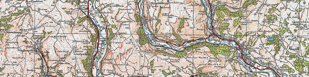 Old map of Cwmfelinfach in 1919