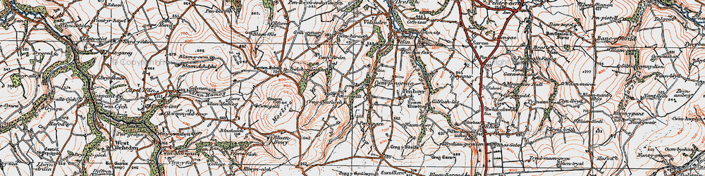 Old map of Cwmpengraig in 1923