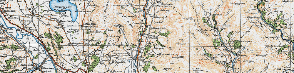 Old map of Cwmrhos in 1919
