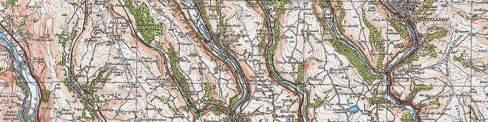 Old map of Cwmsyfiog in 1919