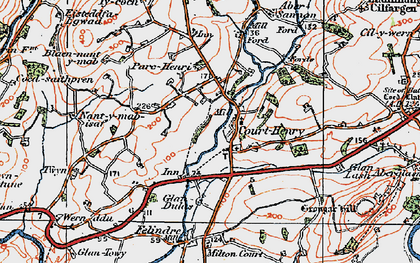 Old map of Abersannan in 1923