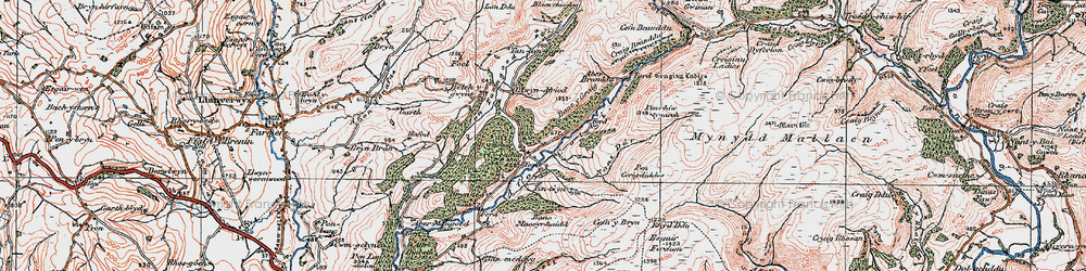 Old map of Tynant in 1923