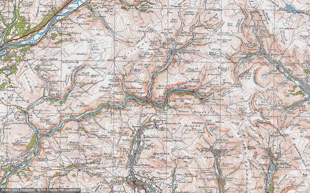 Old Map of Cymer, 1923 in 1923