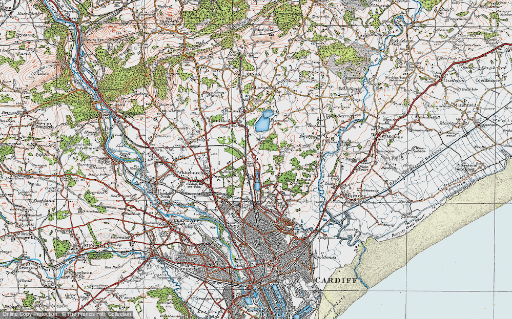 Old Map of Cyncoed, 1919 in 1919