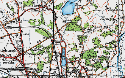 Old map of Cyncoed in 1919