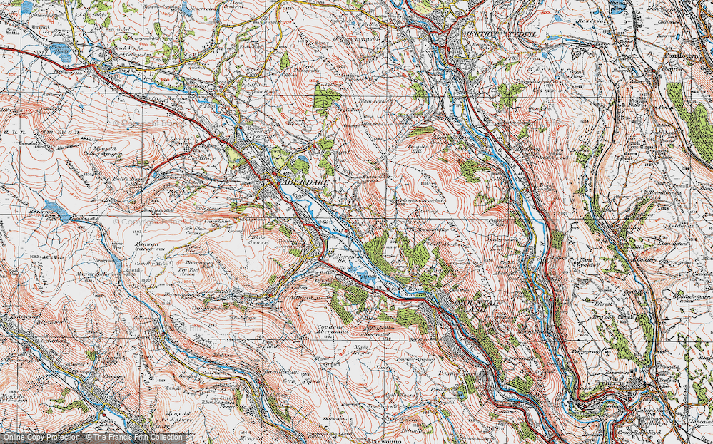 Old Map of Cynon Vale, 1923 in 1923